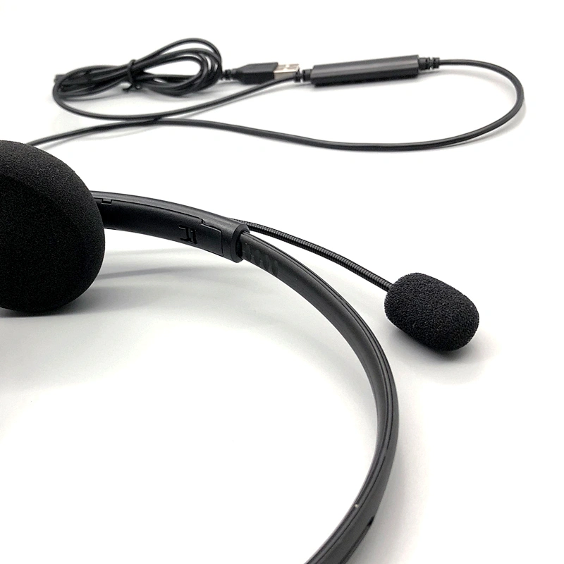 OEM fashional  lightweight  noise cancelling earphone with mic usb headphone USB-886