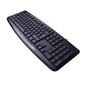 OEM Wired standard basic USB 104 Keys black Arabic Spainish UK  French Russian Keyboards for Computer office keyboard K-107B
