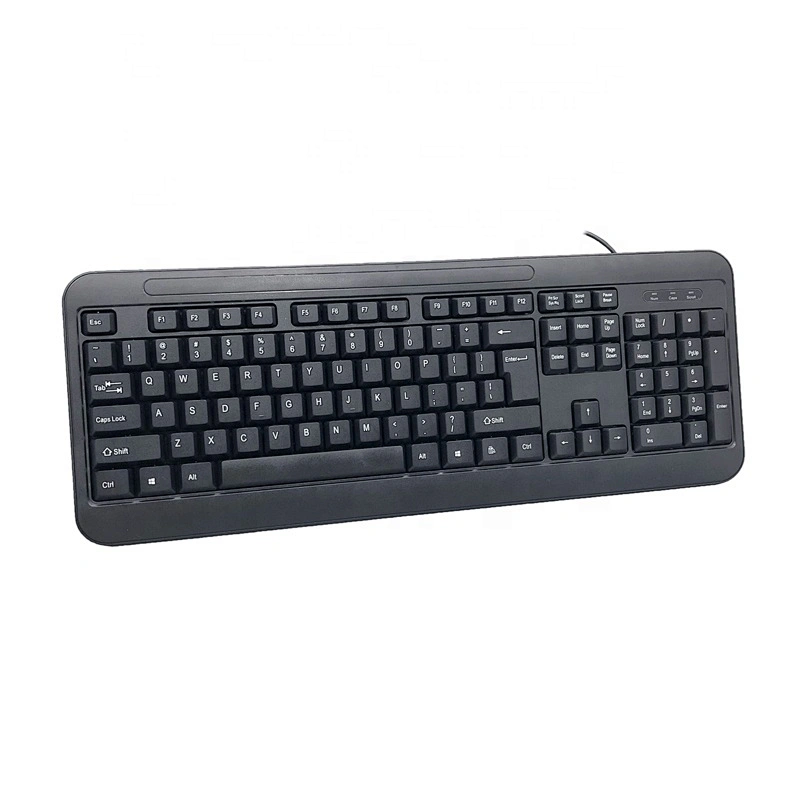 Big Standard classic waterproof 104/105 keys wired USB keyboard for desktop laptop office