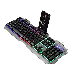 Hot selling RGB mechanical keyboard Metal wired usb Gaming backlight colorful Keyboard KBL-390P
