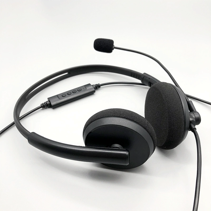 OEM fashional  lightweight  noise cancelling earphone with mic usb headphone USB-886
