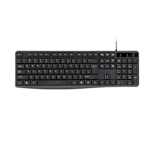 Hot selling full size desktop PC wired USB office business standard US UK Spanish Russia Arabic keyboard K-107S