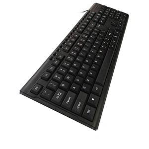 New Ergonomic waterproof computer keyboard multi language layout USB wired office multimedia keyboard for PC desktop KM-206