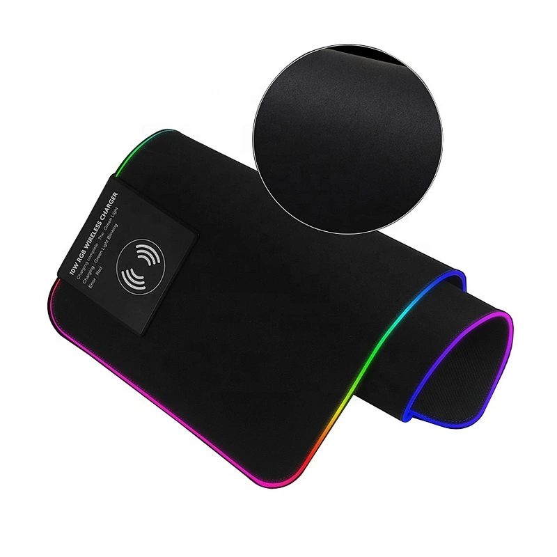Best Selling Cool Big size gaming RGB Light Mouse Pad with Fast 10W Wireless Charger GMS-X10