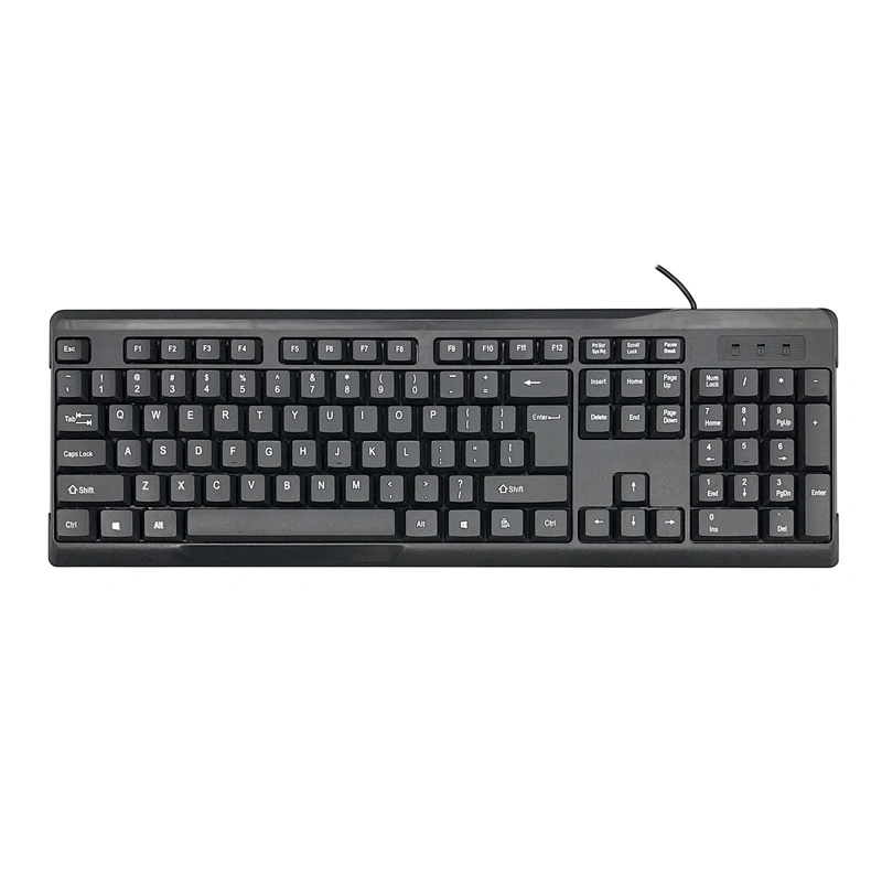 Big Ergonomic full size computer home office customized US French IT Spanish layout wired USB keyboard with number pad