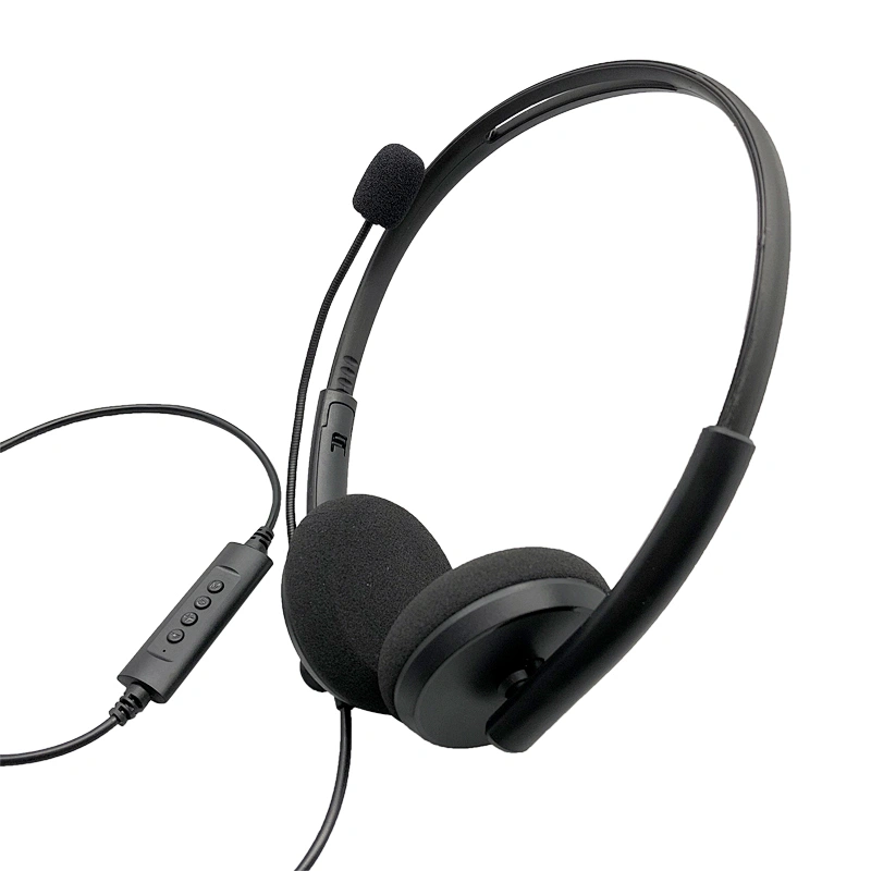 OEM fashional  lightweight  noise cancelling earphone with mic usb headphone USB-886