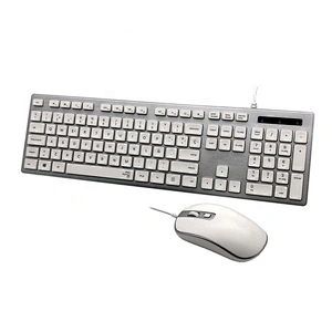 Top selling fashion private chocolate Keys classic standard optical wired keyboard mouse Combo for business office