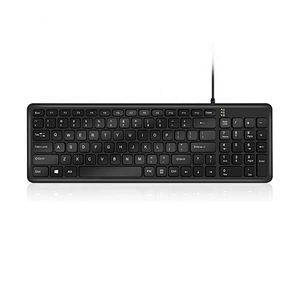 Hot selling super slim comfortable quiet thin wired computer office keyboard classic lightweight PC business keyboard