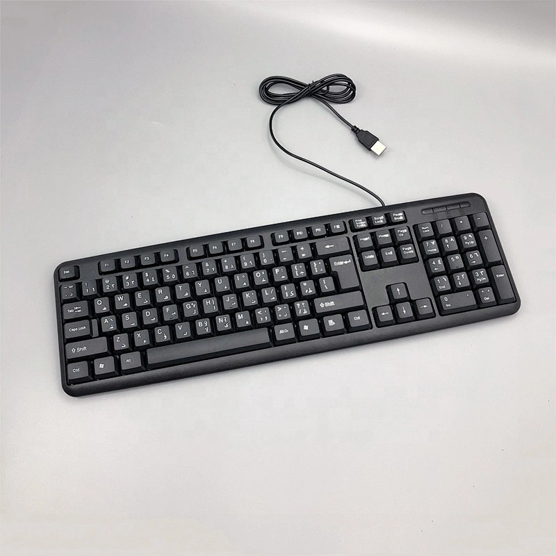 Cheap basic hot selling good quality USB wired keyboard for home office business K-308C