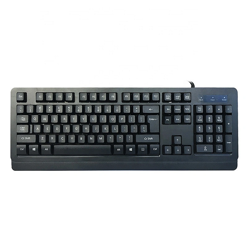 High quality ABS customized big computer office wired USB keyboard with palm rest K-111