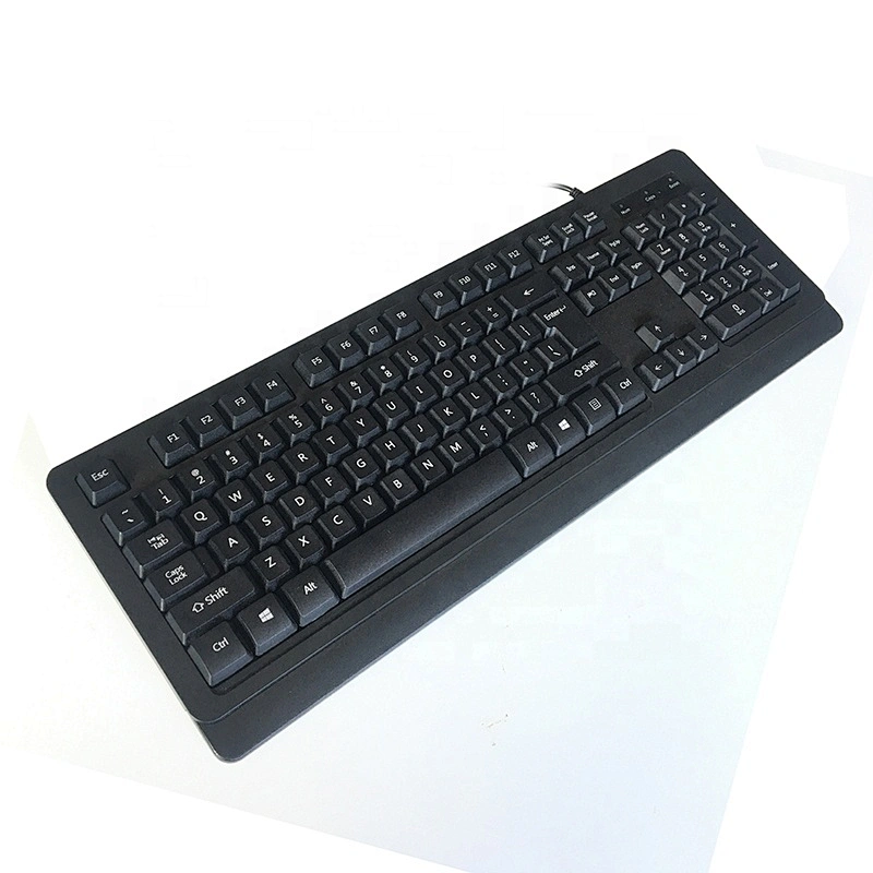 High quality ABS customized big computer office wired USB keyboard with palm rest K-111