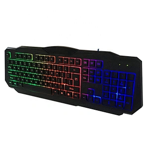 New competitive USB gaming multimedia keyboard with mixture 3color led light for professional gamer
