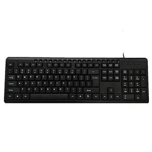 New Ergonomic waterproof computer keyboard multi language layout USB wired office multimedia keyboard for PC desktop KM-206