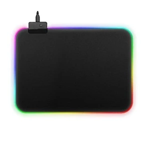 Premium-Textured RGB backlit mouse pad with Stitched Edge popular 14 kinds of lighting Non-Slip Rubber Base Mouse mat GMS-X3