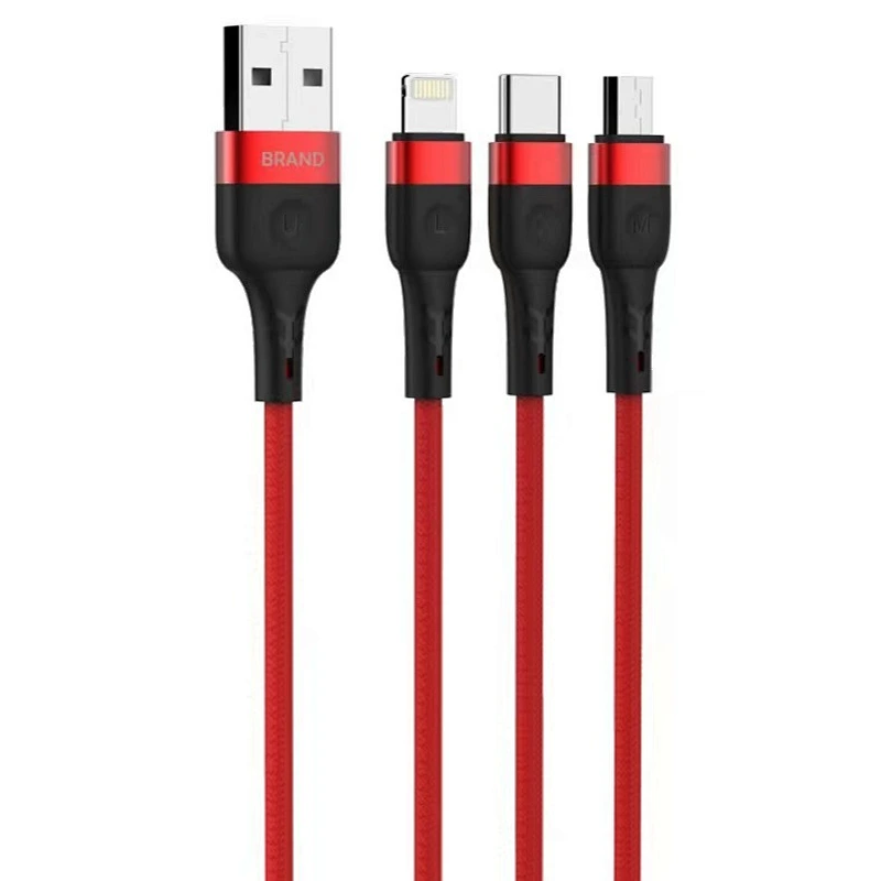 Standard USB Data Cable Series USB A-Micro/USB A-Type C/USB A-Lightning KT-022