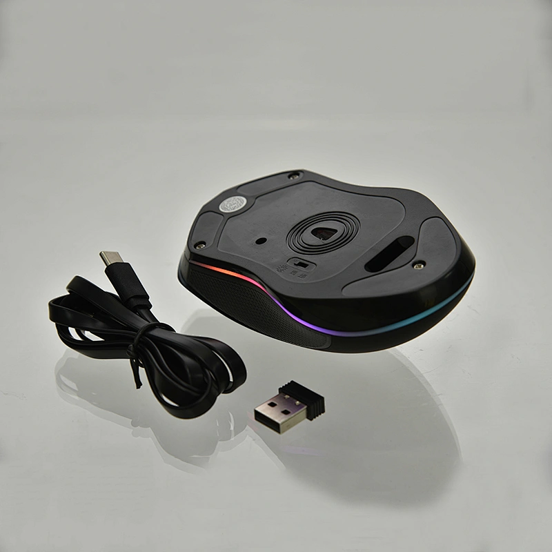 Dual mode 2.4G wireless & Bluetooth3.0 & Bluetooth 5.2 Rechargeable Type-C gaming optical mouse, super Comfortable Ergonomic Mouse.