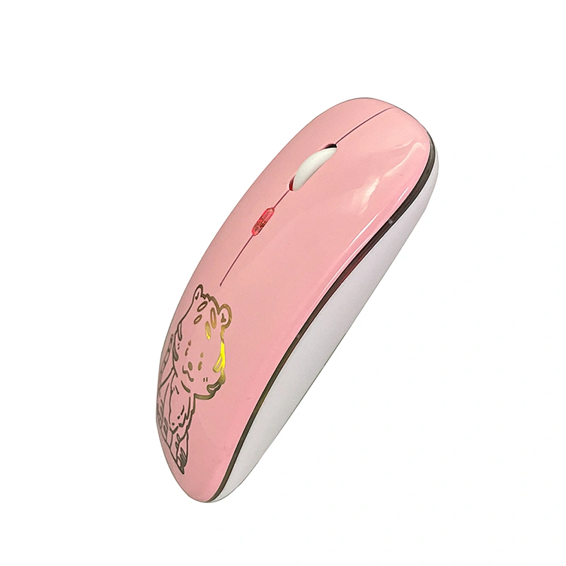 USB 2.4G wireless Rechargeable 7color Led Light breating laptop mouse.