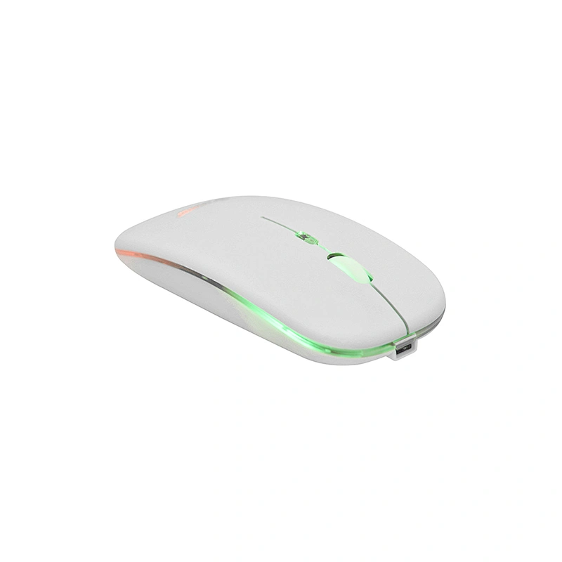 USB 2.4G wireless Rechargeable 7color Led Light breating laptop mouse.