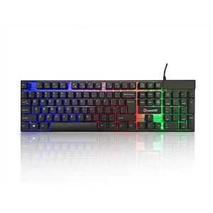 2022 USB wired transparent grey panel gaming multimedia keyboard KBL-707s with RGB backlight