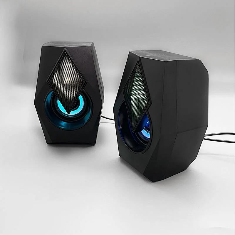 2022 classic mini wooden wired USB computer peripherals mini portable gaming Speakers ST-136 with 1.5M cable for Desktop Laptop
