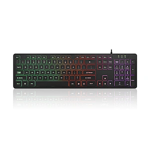 Hot-selling Chocolate Square keys USB wired 104/105 keys customized gaming multimedia keyboard KBL-103D with 3 colors Led light