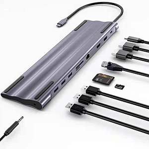 High quality Ultra-Slim 10 in 1HUB USB Type-C Docking for Notebook PC desktop USB hub ESC-211H