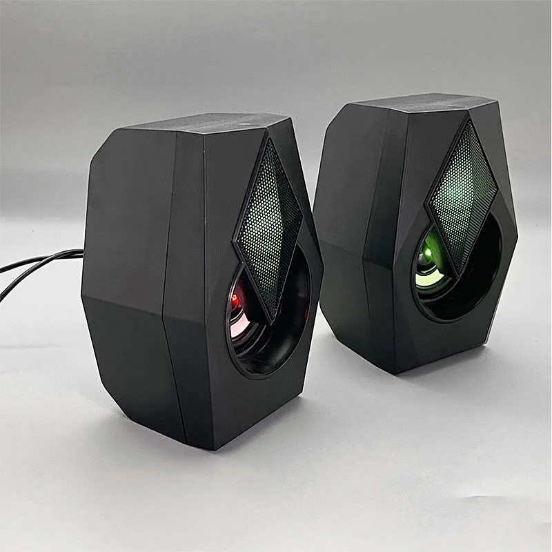 2022 classic mini wooden wired USB computer peripherals mini portable gaming Speakers ST-136 with 1.5M cable for Desktop Laptop