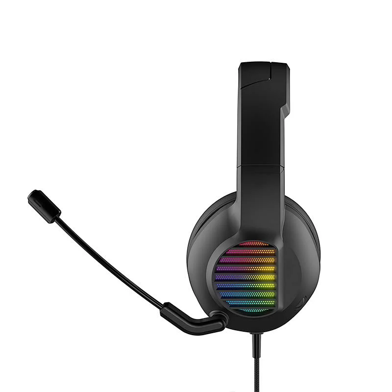 Wired USB comfortable pu material Gaming headphone X50A with LED Light and Microphone