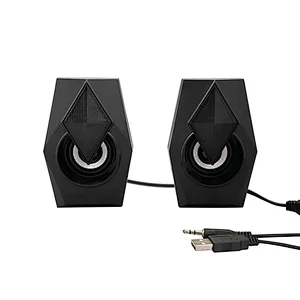 2022 classic mini wooden wired USB computer peripherals mini portable gaming Speakers ST-136 with 1.5M cable for Desktop Laptop