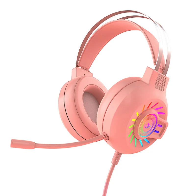 Wired Gaming headset PVC logo sticker RGB lighting Gamer Cool  for professional gamer M10