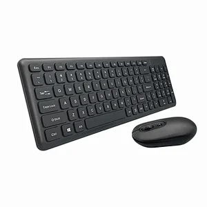 2022  latest  2.4 G   Wireless  mute soft touch flat keys keyboard and mouse combo for Office home computer KMSW-088U
