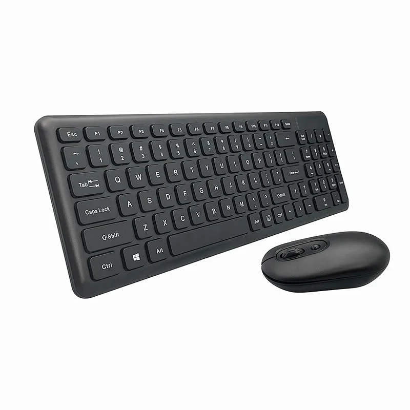 2022  latest  2.4 G   Wireless  mute soft touch flat keys keyboard and mouse combo for Office home computer KMSW-088U