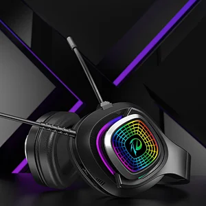 Headphones Wired Gaming headset RGB lighting Gamer Cool  for professional gamer office  S11