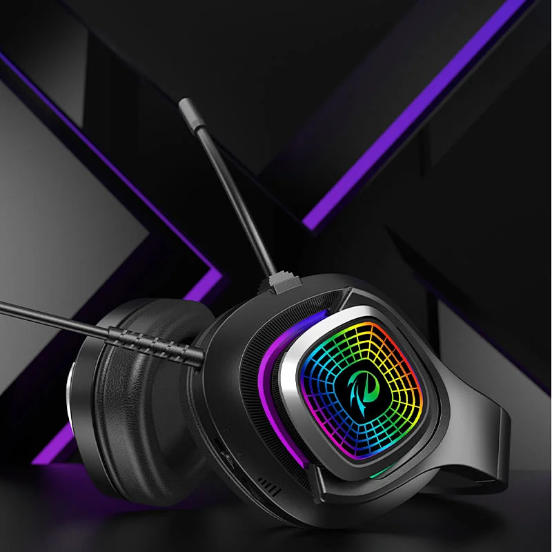 Headphones Wired Gaming headset RGB lighting Gamer Cool  for professional gamer office  S11