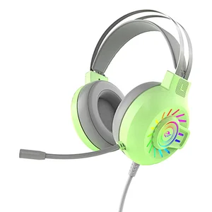 Wired Gaming headset PVC logo sticker RGB lighting Gamer Cool  for professional gamer M10
