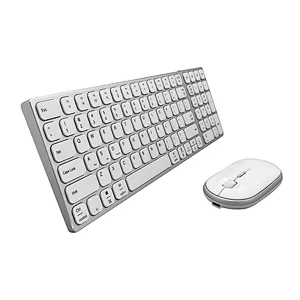 Slim aluminum alloy Scissor keys Portable dual model 2.4G BT5.O business keys keyboard and mouse combo KMSW-8200U