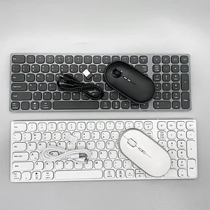 Slim aluminum alloy Scissor keys Portable dual model 2.4G BT5.O business keys keyboard and mouse combo KMSW-8200U