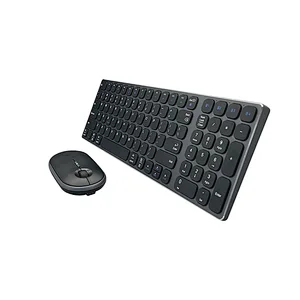 Slim aluminum alloy Scissor keys Portable dual model 2.4G BT5.O business keys keyboard and mouse combo KMSW-8200U