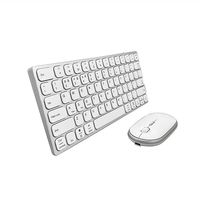 Latest  2.4 G  BT  Wireless  Type-c rechargeable  Scissor business keys keyboard and mouse combo KMSW-8100U