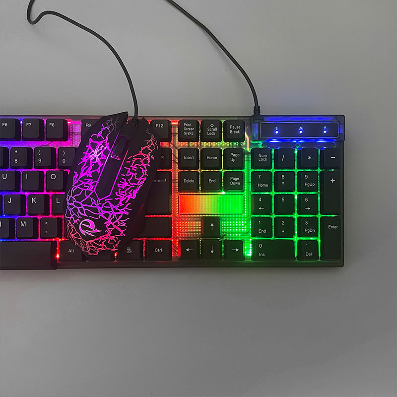 Ergonomic design cheap gaming keyboard mouse combo  mechanical feeling for professional gamer GKMC-707S