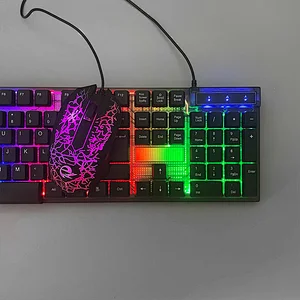 Ergonomic design cheap gaming keyboard mouse combo  mechanical feeling for professional gamer GKMC-707S