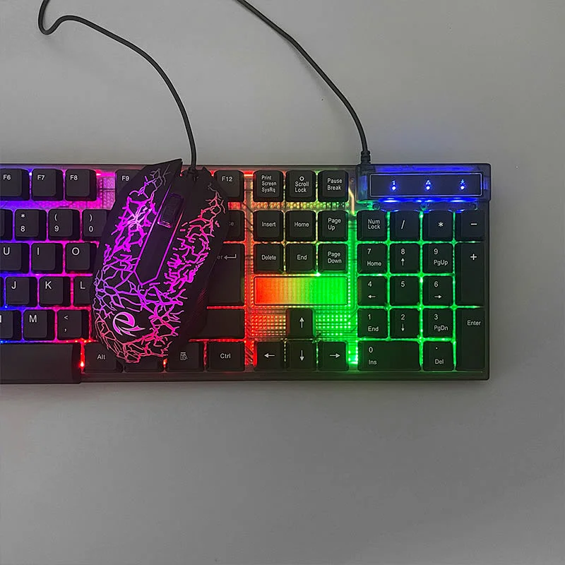 Ergonomic design cheap gaming keyboard mouse combo  mechanical feeling for professional gamer GKMC-707S