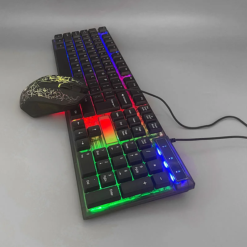 Ergonomic design cheap gaming keyboard mouse combo  mechanical feeling for professional gamer GKMC-707S