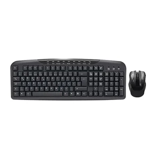 Wholesale Basic Multimedia keyboard with 9 hot keys Wireless keyboard mouse combo  KMSW-300