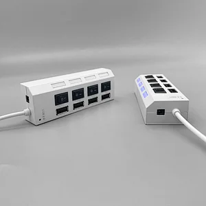 PC+ABS Material Shell USB 2.0 4 Ports HUB Data Converter Adapter Multiport USB Hub for Laptop Desktop PC ESC-218