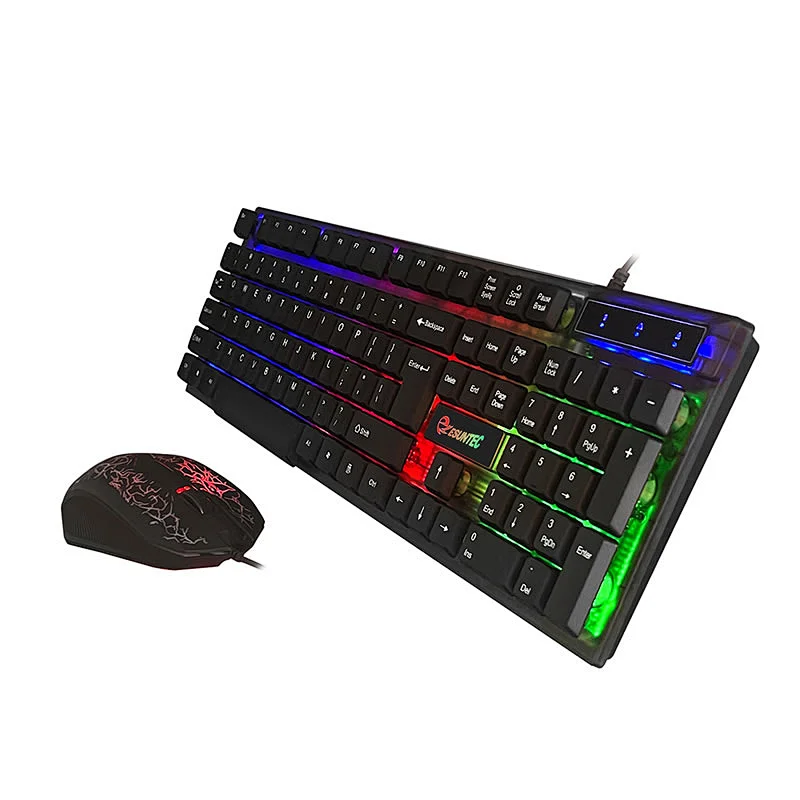 Ergonomic design cheap gaming keyboard mouse combo  mechanical feeling for professional gamer GKMC-707S