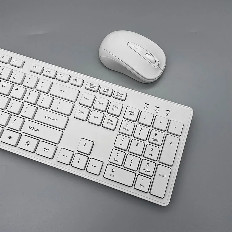 Hot Selling Slim Flat Chocolate Keys 2.4G Wireless Keyboard Mouse Combo Portable for Home Office Desktop Laptop, KMSW-103S