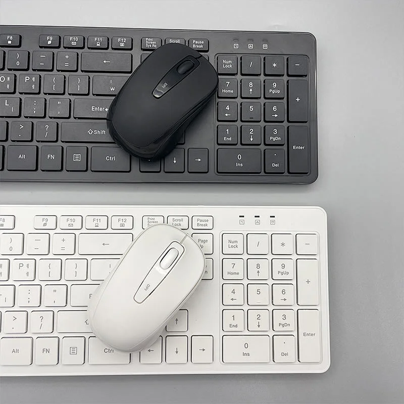 2.4G Wireless Hot Slim Flat Chocolate Keys Keyboard Mouse Combo Portable for Home Office Desktop Laptop, KMSW-103D