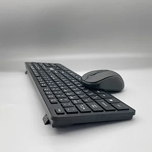 2.4G Wireless Hot Slim Flat Chocolate Keys Keyboard Mouse Combo Portable for Home Office Desktop Laptop, KMSW-103D