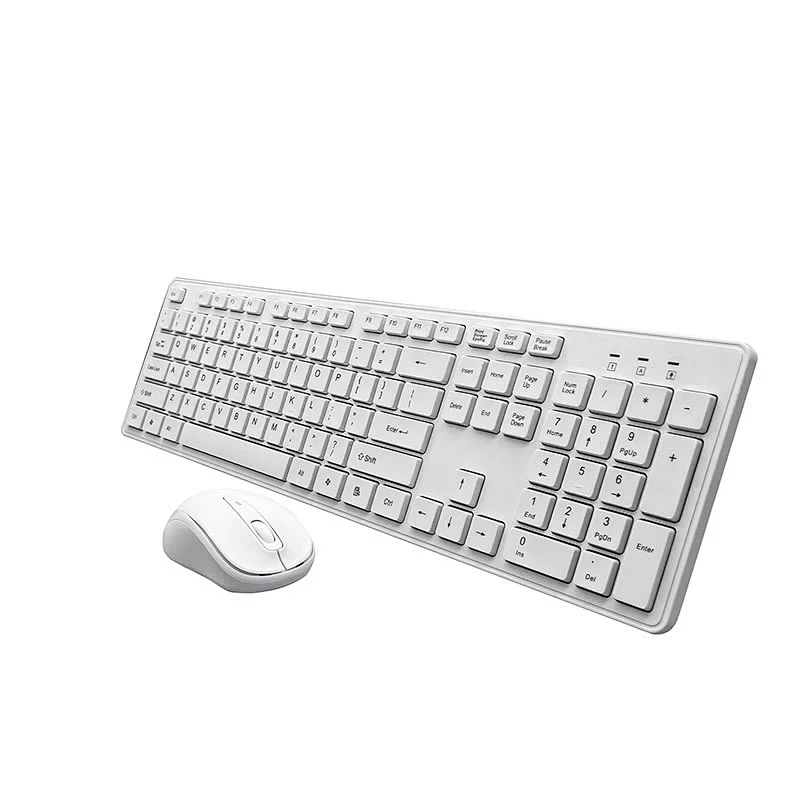 Hot Selling Slim Flat Chocolate Keys 2.4G Wireless Keyboard Mouse Combo Portable for Home Office Desktop Laptop, KMSW-103S